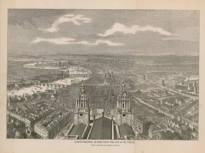 London Traffic set fra toppen af St. Pauls af English School