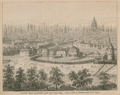 London fra Islington (City og East End) af English School