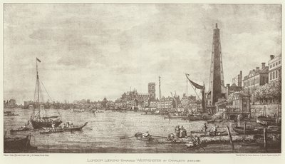 London ser mod Westminster (litho) af English School