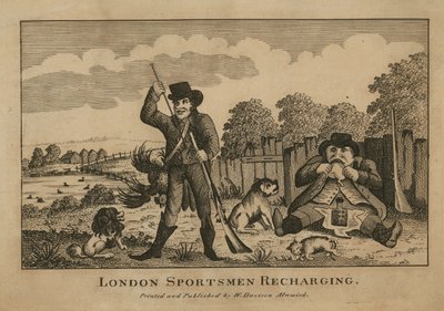 Londoner Sportsmänner beim Nachladen von English School