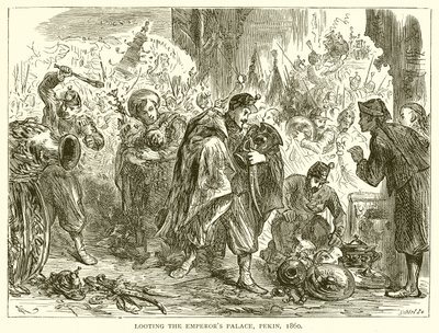 Plyndringer af Emperors Palace, Pekin, 1860 af English School