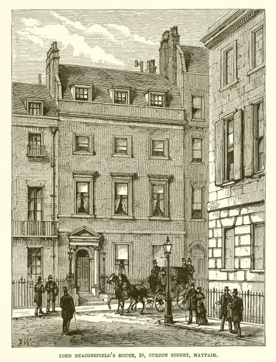 Lord Beaconsfields House, 19, Curzon Street, Mayfair af English School