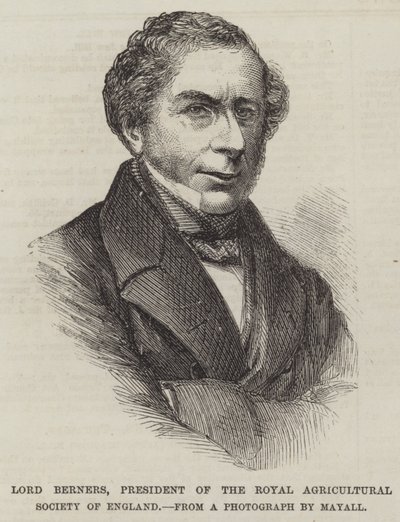 Lord Berners, præsident for Royal Agricultural Society of England (gravering) af English School