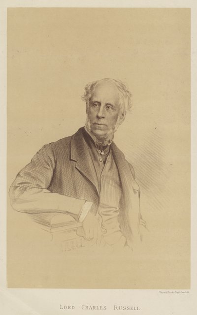 Lord Charles Russell (litho) af English School