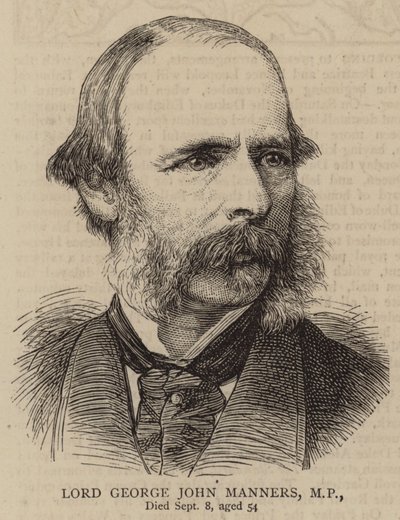 Lord George John Manners, MP (gravering) af English School