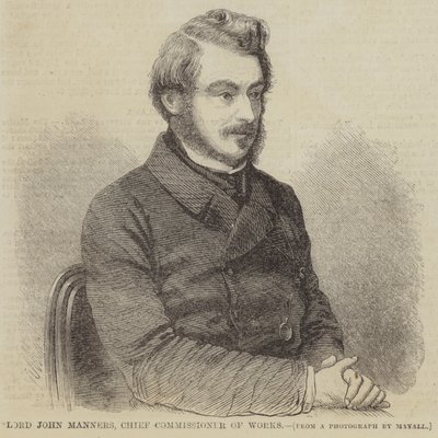 Lord John Manners, Chief Commissioner of Works (gravering) af English School