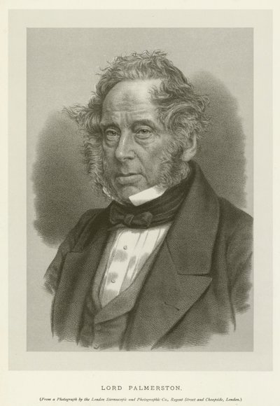 Lord Palmerston (litho) af English School