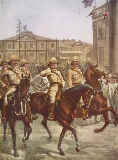 Lord Roberts i Kimberley af English School