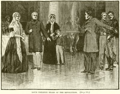 Louis Philippe erfährt von der Revolution von English School