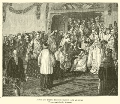 Ludvig XVI aflægger kroningsed i Reims af English School