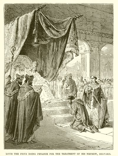 Ludvig den fromme gør bod for behandlingen af sin nevø, Bernard af English School