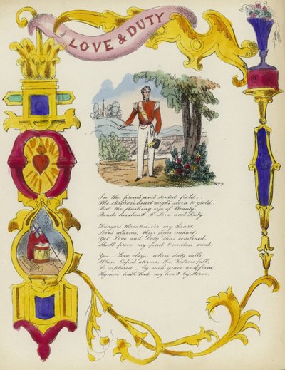Love & Duty, British Valentines-kort af English School