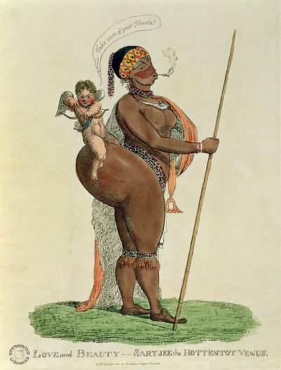 Kærlighed og skønhed - Sartjee the Hottentot Venus, 1810 af English School
