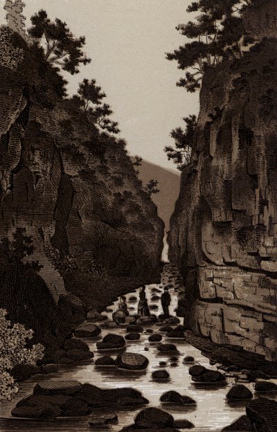 Lovers Leap (litho) af English School