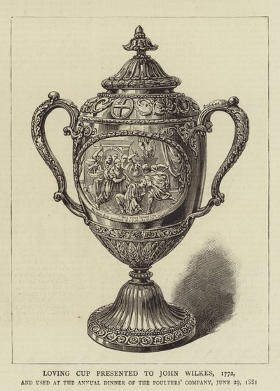 Loving Cup overrakt til John Wilkes af English School