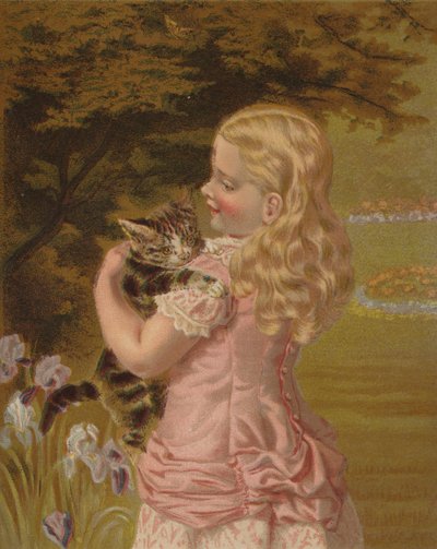 Kærlige venner (chromolitho) af English School