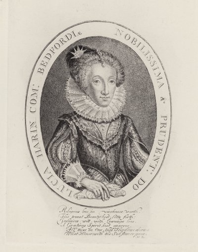 Lucy Harrington, grevinde af Bedford (gravering) af English School