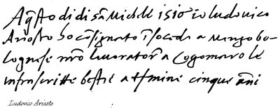 Ludovico Ariosto af English School