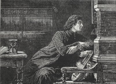 Luther at the Casement, illustration fra The History of Protestantism af James Aitken Wylie (1808-1890), pub. 1878 af English School