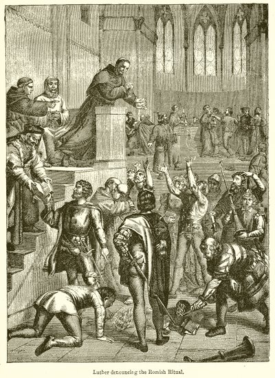 Luther fordømmer det romerske ritual af English School