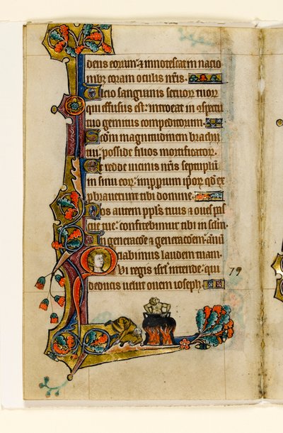 MS 1-2005, fol. 116v: In the Cauldron, randdekoration fra Macclesfield Psalter, Use of Sarum, East Anglia, ca. 1330 af English School
