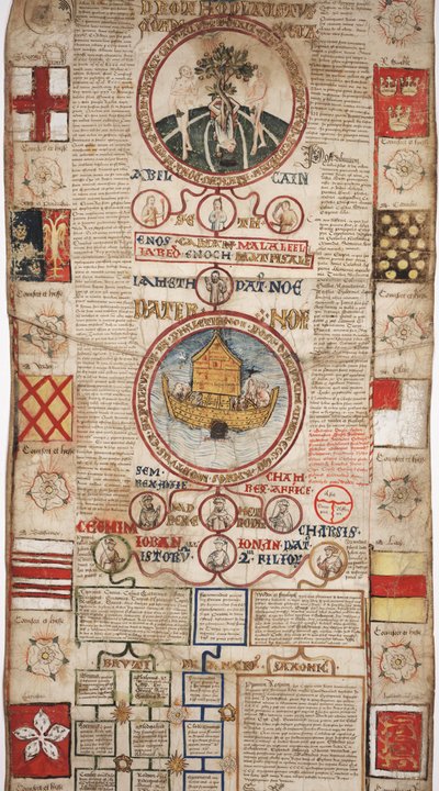 MS Lewis E 201 sektion 2, Chronicle of the History of the World from Creation to Woden, with a genealogy of Edward IV, c.1461 af English School