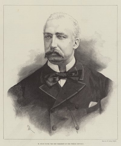 M Felix Faure, Den Franske Republiks nye præsident (gravering) af English School