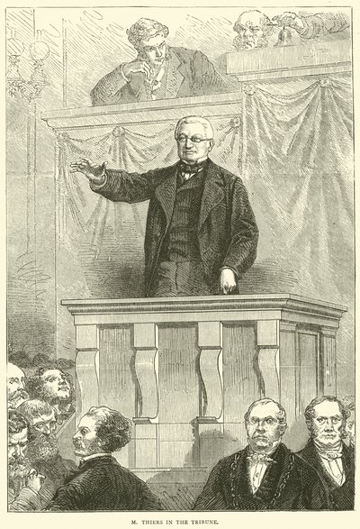M Thiers i Tribunen, 1871 af English School