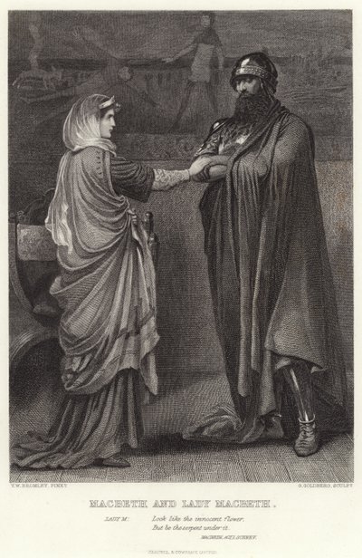 Macbeth og Lady Macbeth, Macbeth, Akt I, Scene V af English School