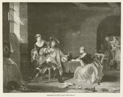 Macheath med Lucy og Polly (gravering) af English School