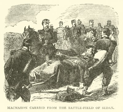 Macmahon båret fra slagmarken i Sedan, september 1870 af English School