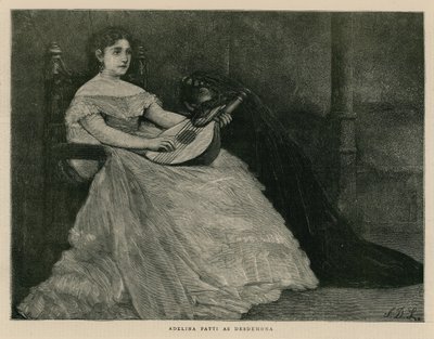 Madame Adelina Patti, operasangerinde, som Desdemona af English School