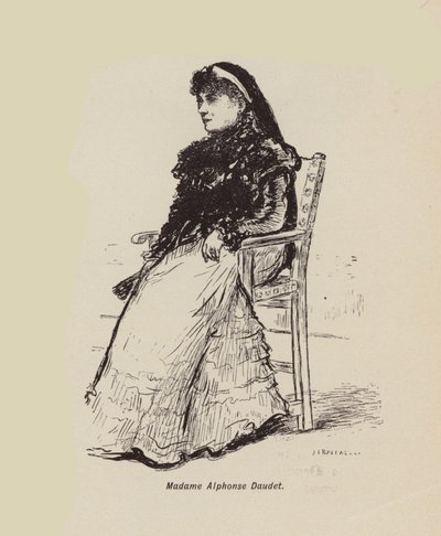 Madame Alphonse Daudet (litografi) af English School