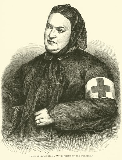 Madame Marie Simon, De Såredes Ven, januar 1871 af English School