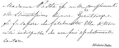 Madame Pasta af English School