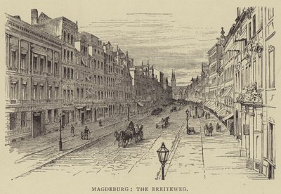 Magdeburg, Breiteweg (gravering) af English School