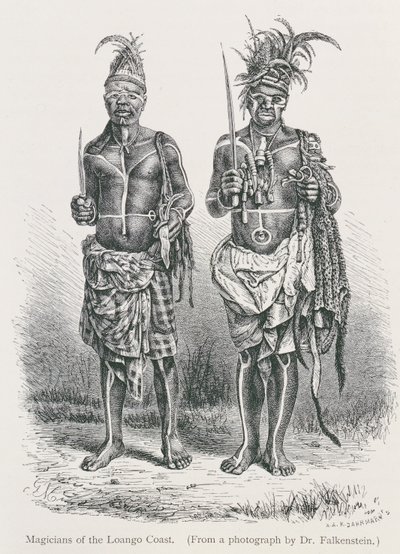 Magikere fra Loangokysten, indgraveret fra et fotografi af Dr. Falkenstein, fra 