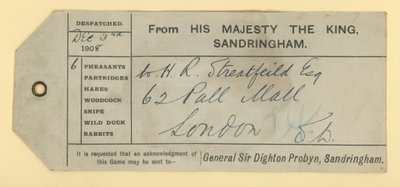 Postbillet til seks fasaner af English School