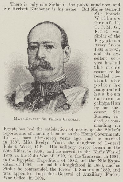 Generalmajor Sir Francis Grenfell (gravering) af English School