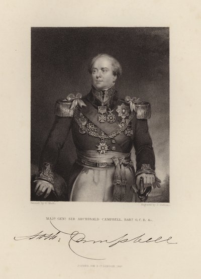 Generalmajor Sir Archibald Campbell af English School