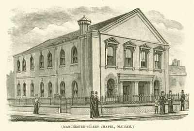 Manchester-Street Chapel, Oldham (gravering) af English School