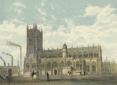 Manchester Cathedral, South East View af English School