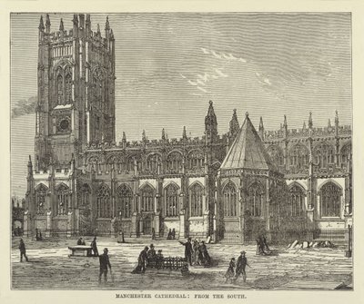 Manchester Kathedrale, von Süden von English School
