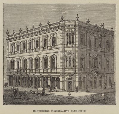 Manchester Conservative Clubhouse (gravering) af English School