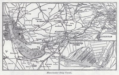 Manchester Ship Canal (litho) af English School