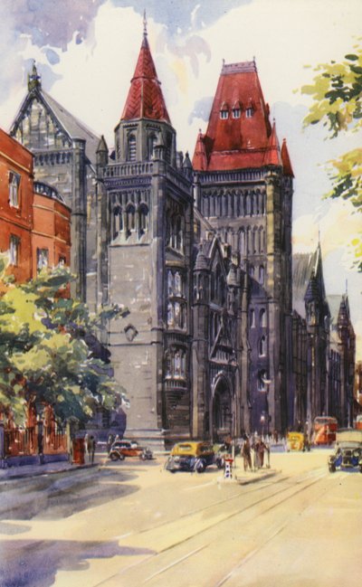 Manchester University (farve litho) af English School