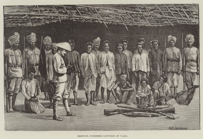 Manipur-fanger fanget ved Palel (gravering) af English School