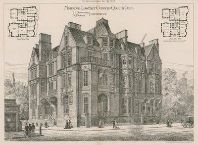 Mansions Lowther Gardens, Queens Gate, Kensington af English School