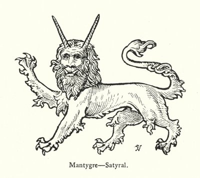 Mantygre, Satyral (gravering) af English School