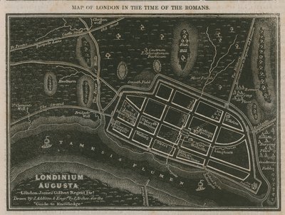 Kort over London i romernes tid af English School